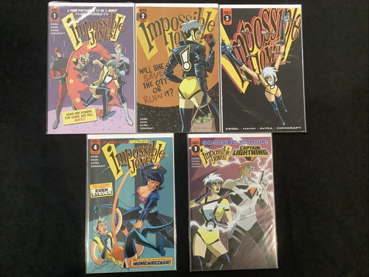 Impossible Jones #1-4 + Captain Lightning #1 Comic Set, SCOUT, Karl Kesel, 2021