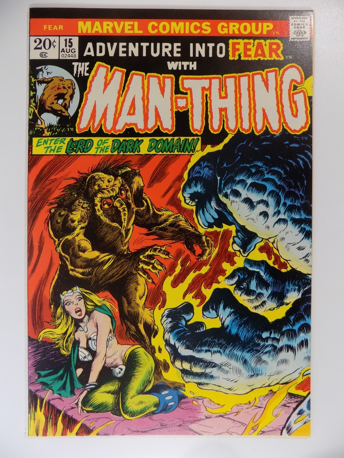 Adventure Into Fear #15 Man-Thing Marvel Comic August 1973 Very Fine/Near Mint