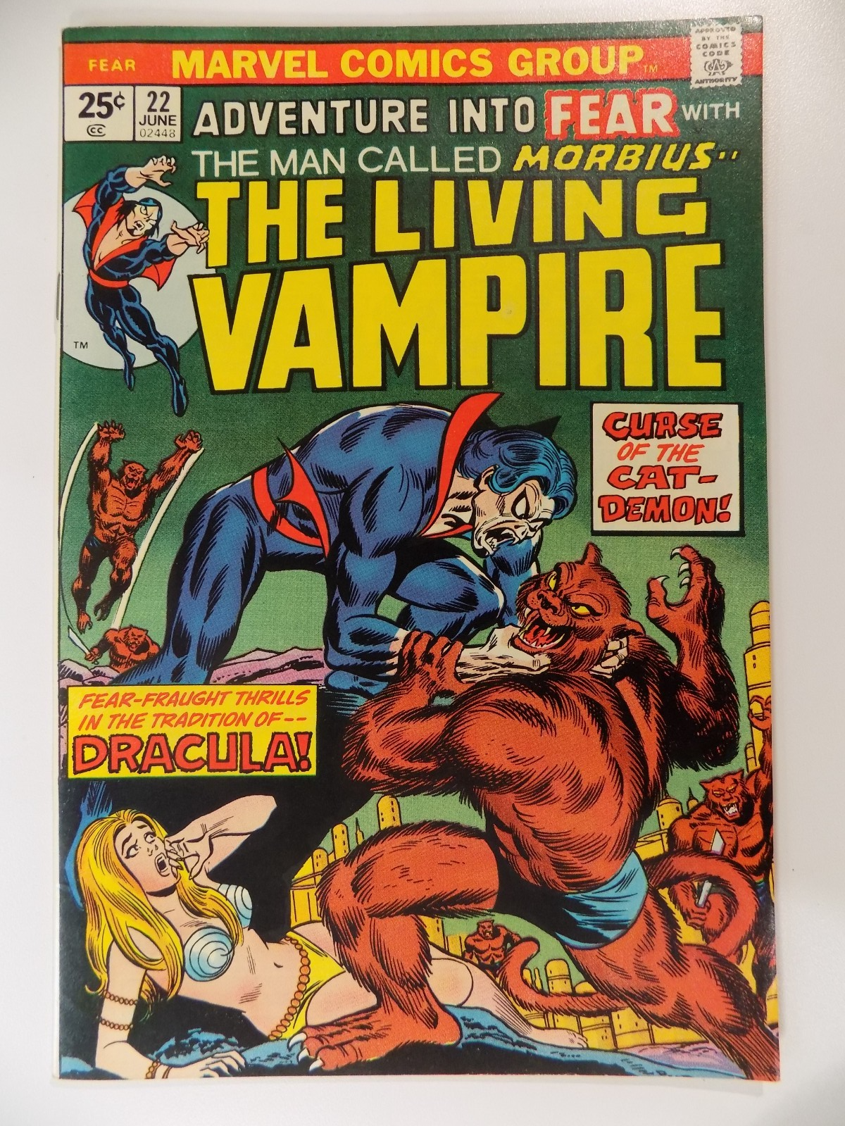 Adventure into Fear #22 Morbius DC Comic June 1974 Very Fine+