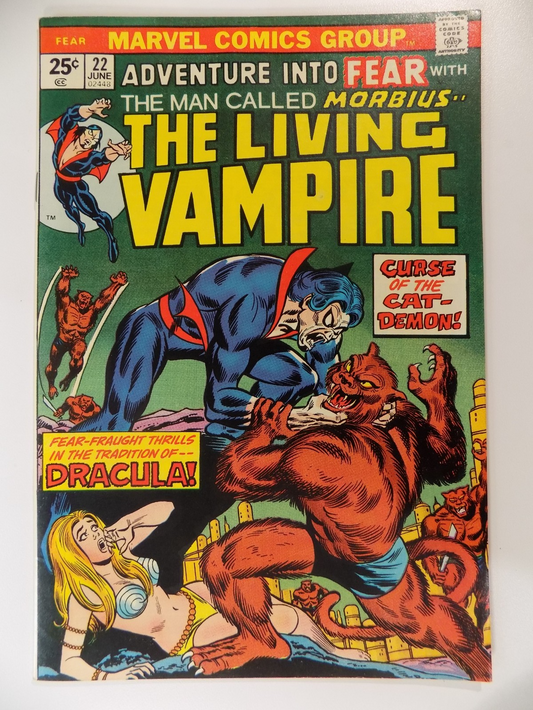 Adventure into Fear #22 Morbius DC Comic June 1974 Very Fine+