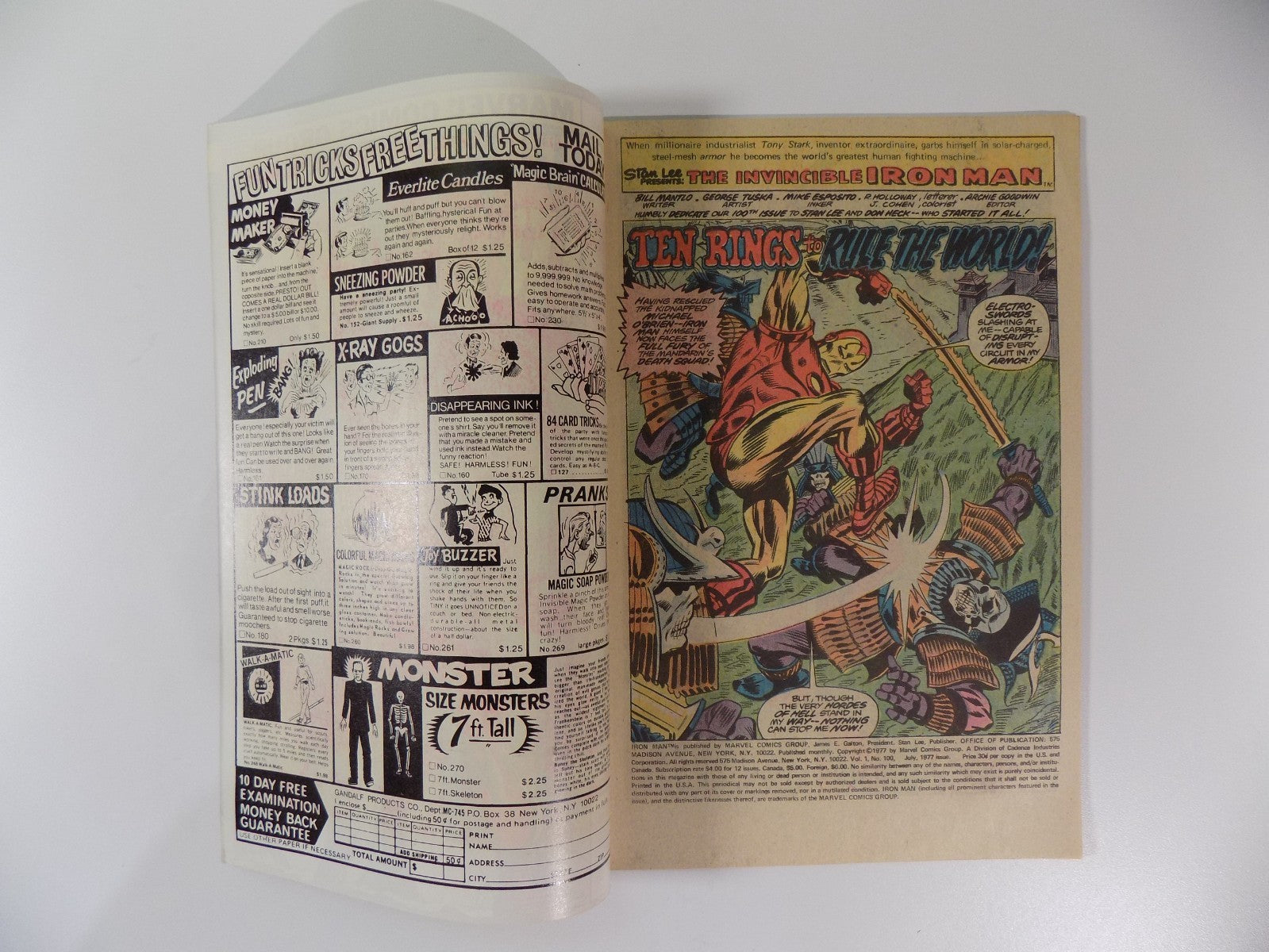Iron Man #100 Marvel Comic July 1977 Very Fine+