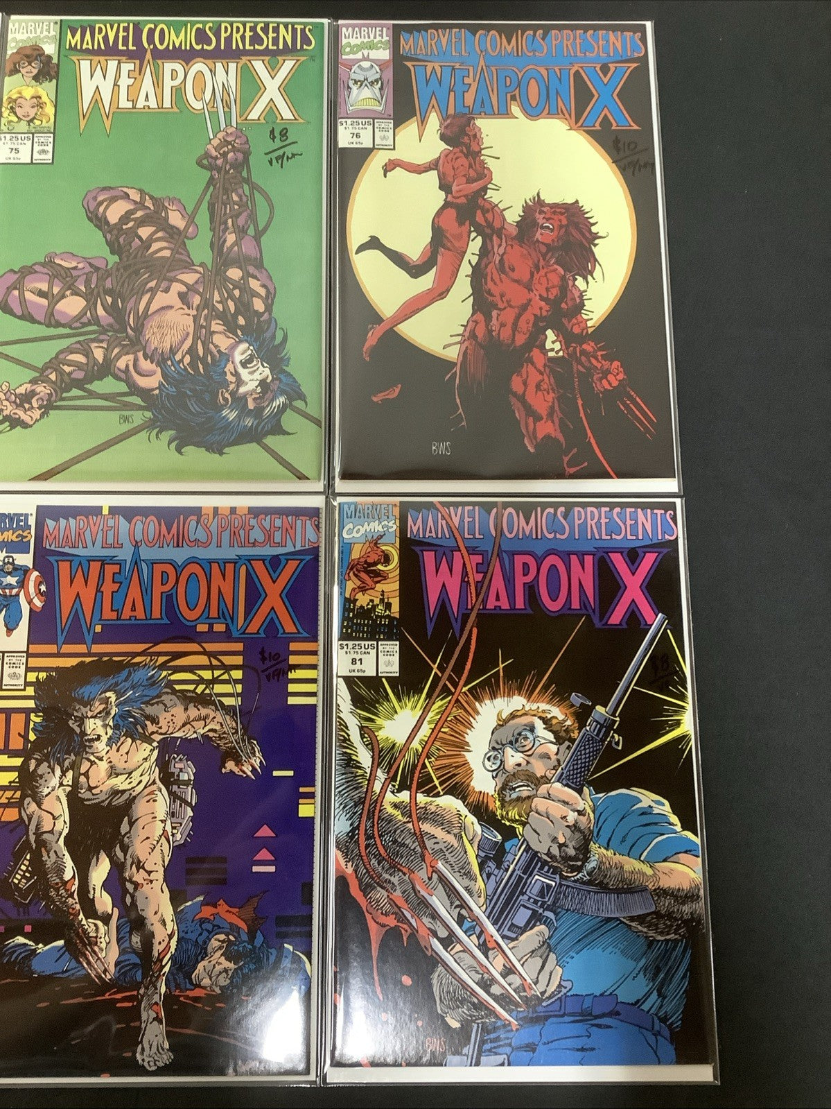Marvel Comics Presents #72-81 Comic Lot, 1st Weapon X, VF/NM Or Better, See Pics