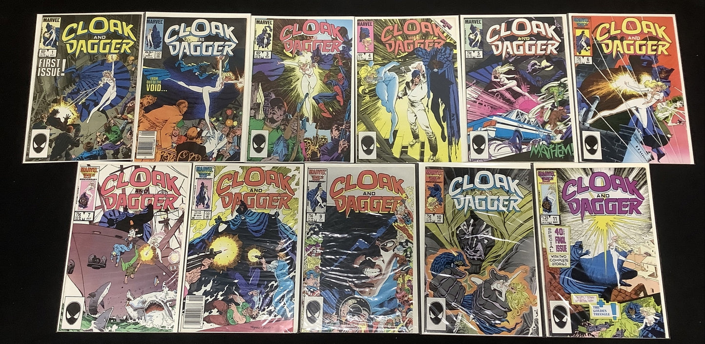 Cloak And Dagger #1-11 Complete Comic Series, Marvel, Mantlo / Leonardi, 1985