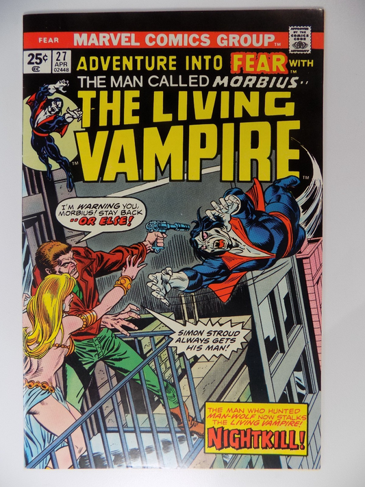 Adventure Into Fear #27 Marvel Comic April 1975 Very Fine+