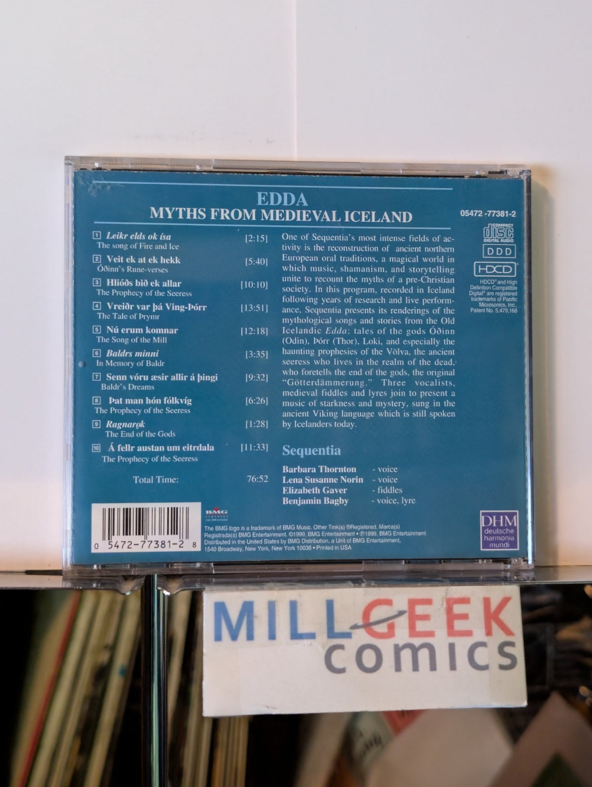 Sequentia Edda - Myths From Medieval Iceland (CD 1999) Like New -JD