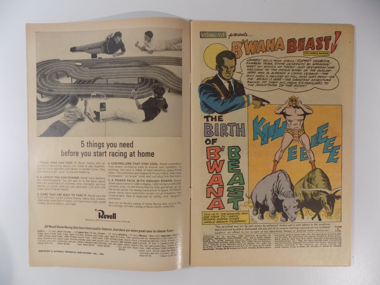 Showcase #66 B'wana Beast! DC Comic February 1967 Fine/Very Fine