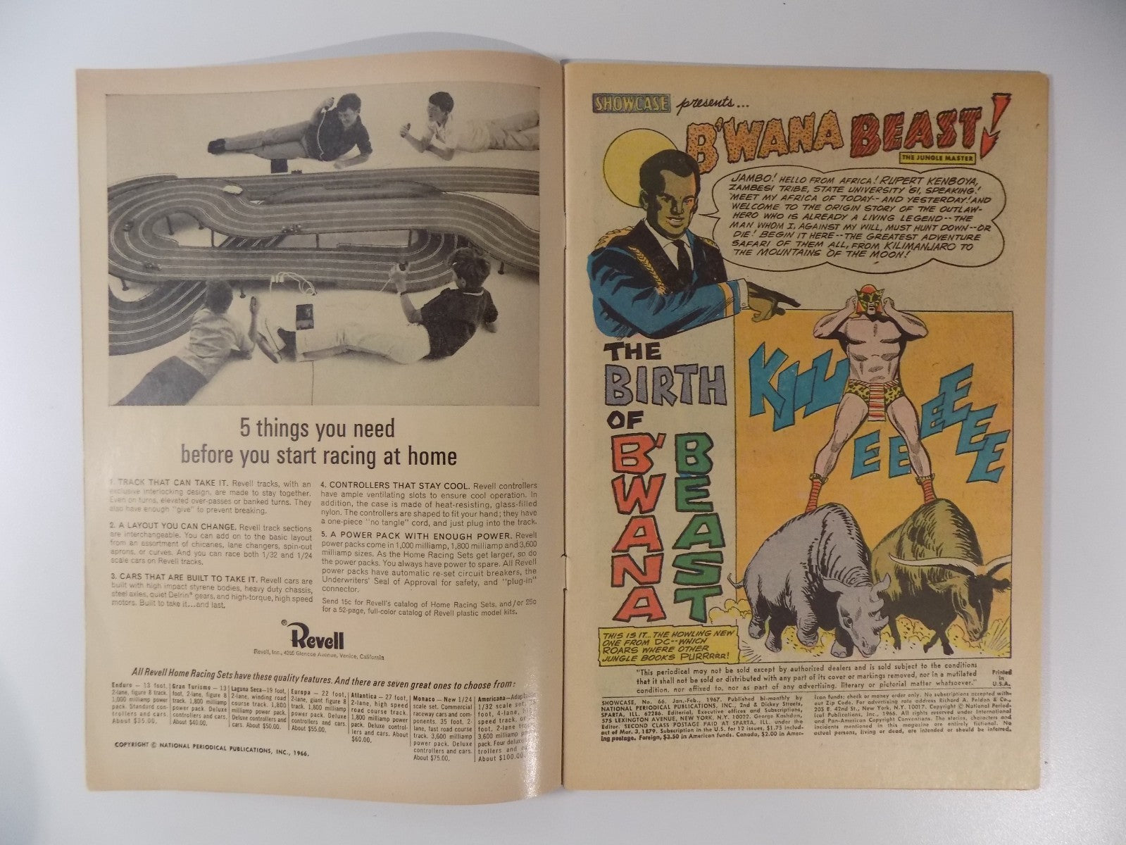 Showcase #66 B'wana Beast! DC Comic February 1967 Fine/Very Fine