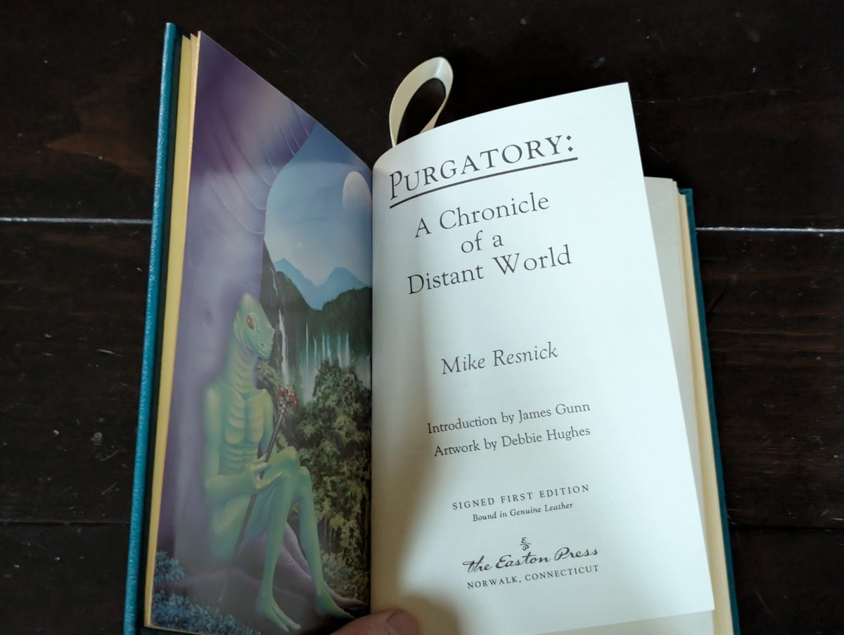 Mike Resnick - PURGATORY - Signed, Easton Leather 1st Edition -JD