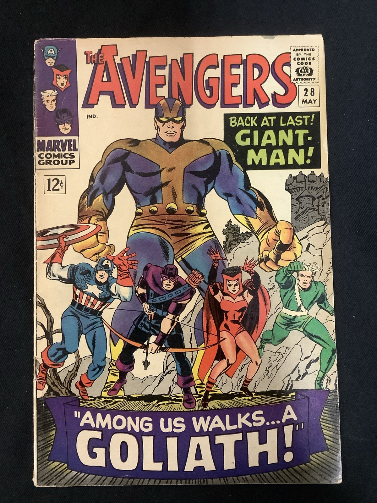 Avengers #28 (1966) VG/F (5.0) 1st App The Collector, Goliath, Writing On Back