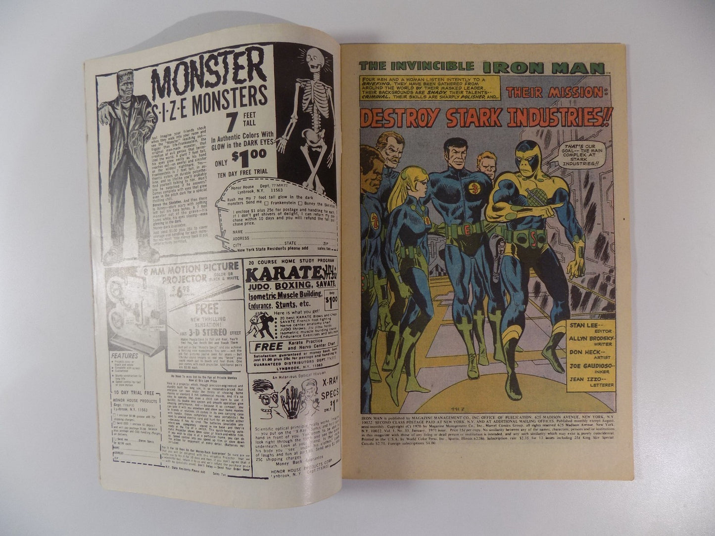 Iron Man #33 Marvel Comic January 1971 Fine/Very Fine