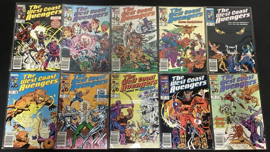 West Coast Avengers #1-10 Comic Lot, Steve Englehart/Al Milgrom, Newsstands