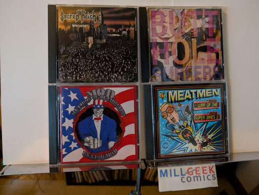 Hard Rock 4 CD Lot (Sacred Reich, M.O.D., The Meatmen, Butthole Surfers) -JD