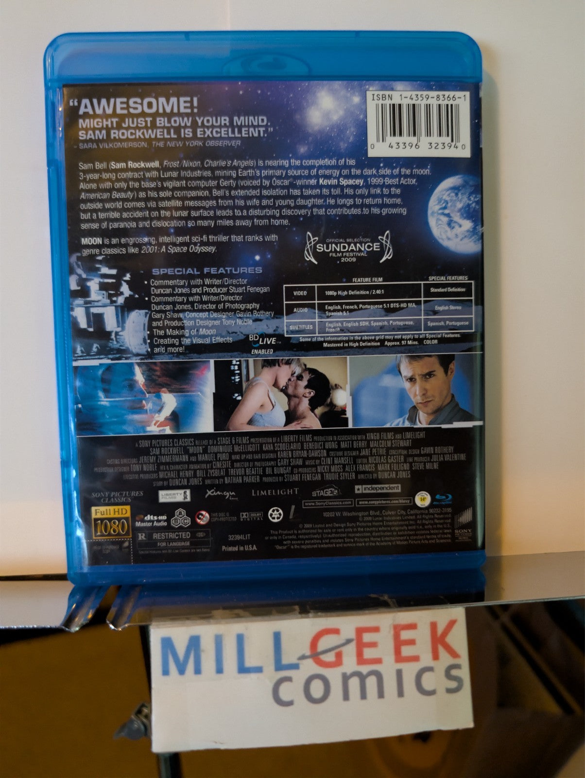 Moon / Passengers, Sam Rockwell & Chris Pratt, 2 Sci-Fi Movies (Blu-Ray) -JD