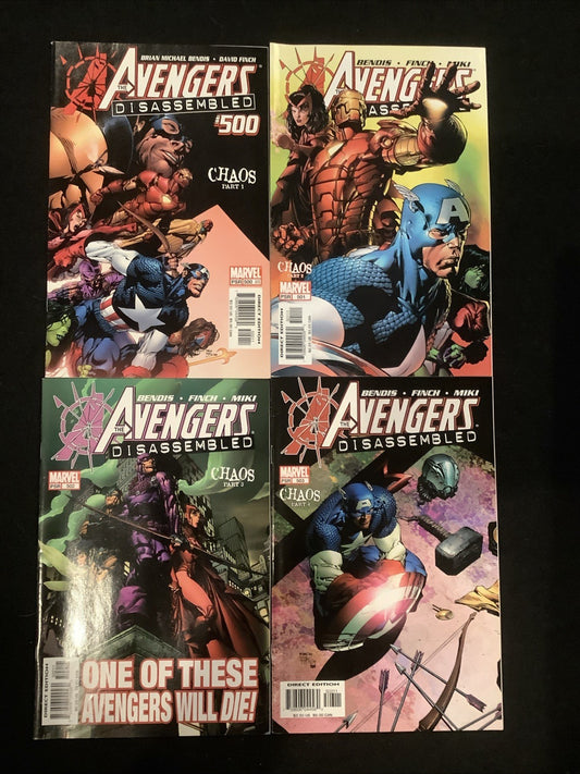 Avengers #500-503 Comic Set, Marvel, “Dissembled” Death Of Antman (Scott Lang)