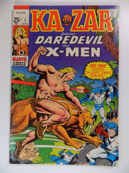Kazar #1 Marvel Comic August 1970 Fine+