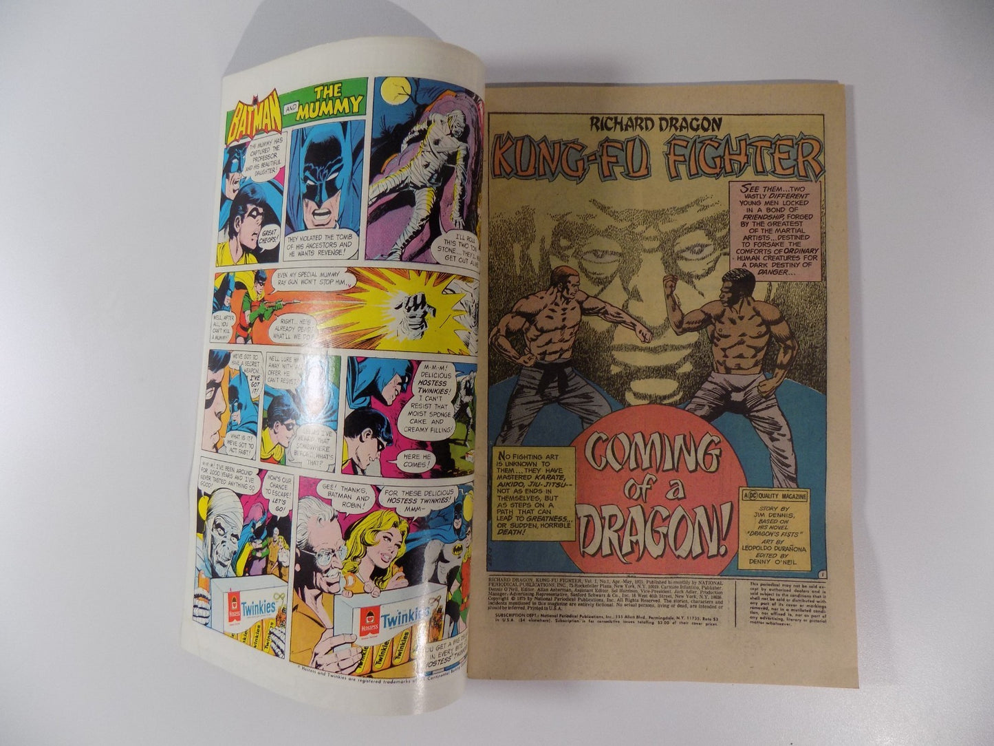 Kung-Fu Fighter #1 Richard Dragon DC Comic May 1975 Very Fine