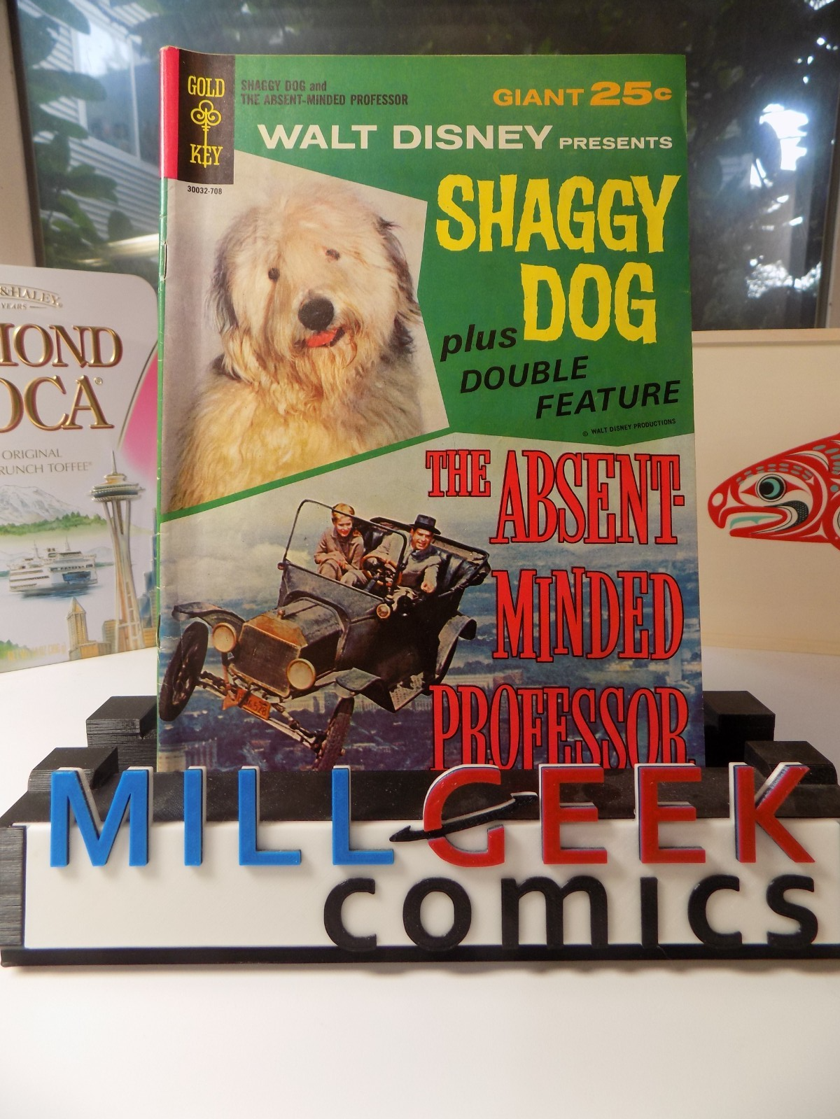 Walt Disney presents Shaggy Dog & The Absented Minded Professor Gold Key 1961 F+