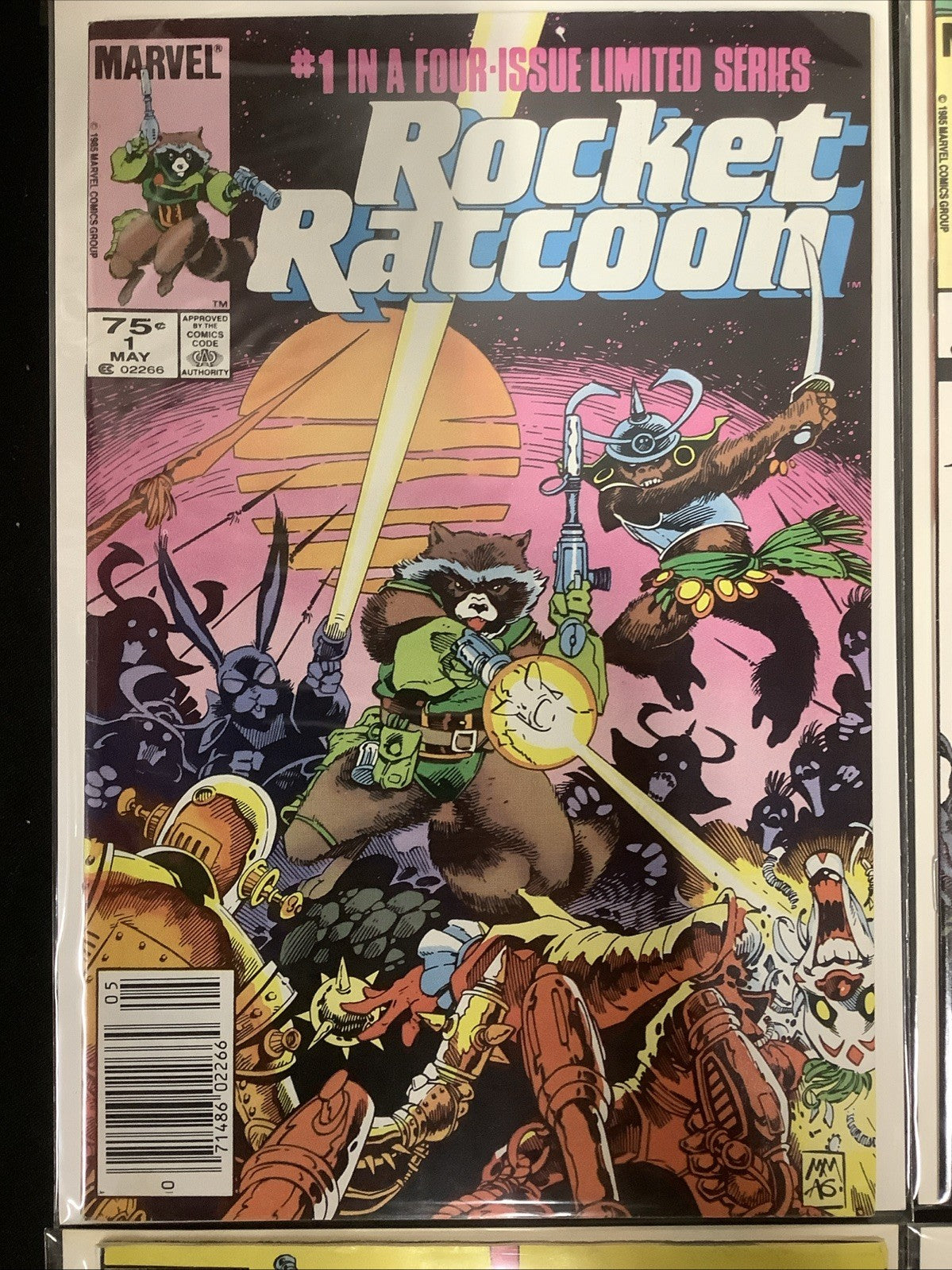 Rocket Raccoon #1-4 Complete Limited Series, Marvel, Newsstand #1, May 1985