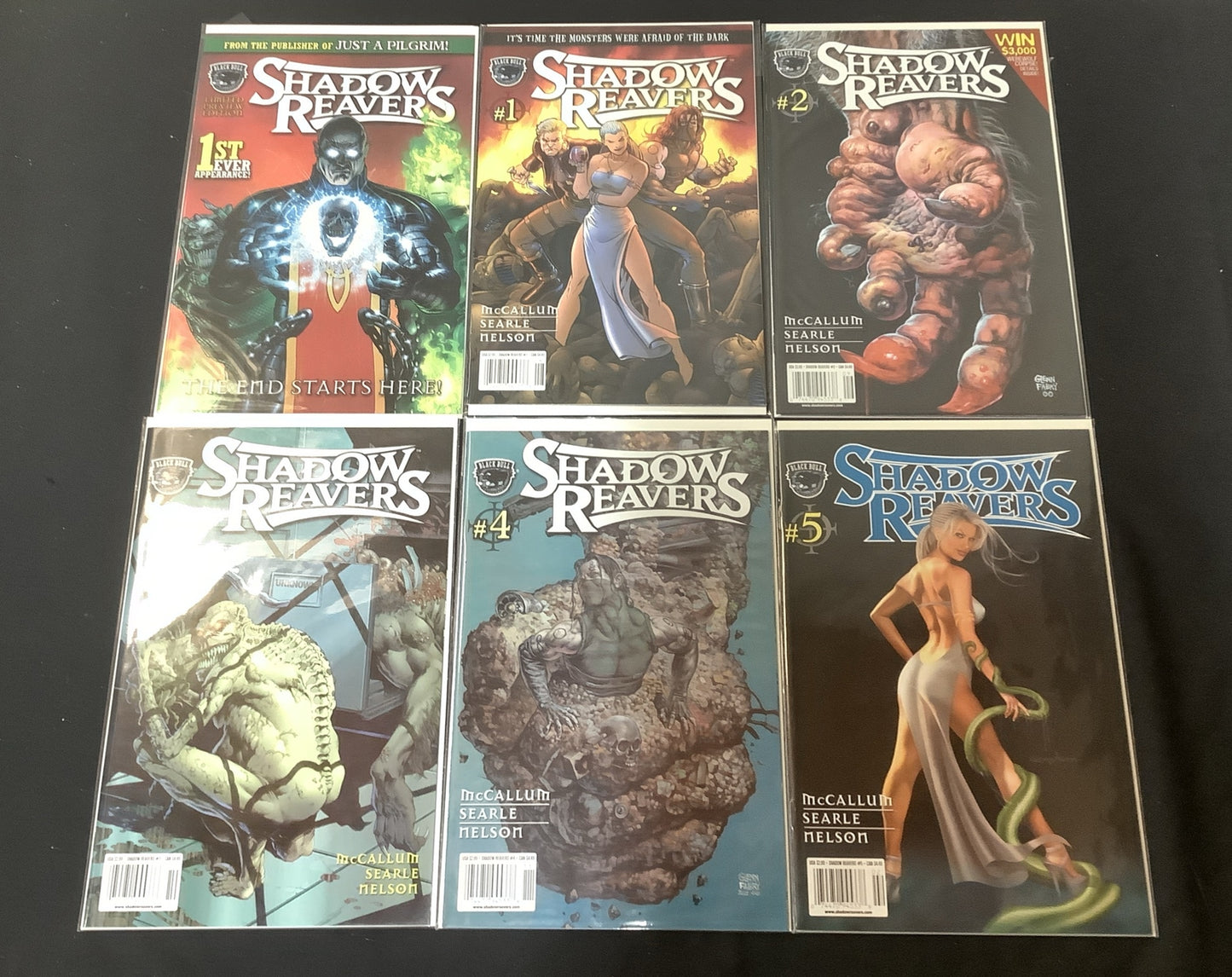 Shadow Reavers #1-5 + Preview #1 (2001 Black Bull) Complete Comics Set