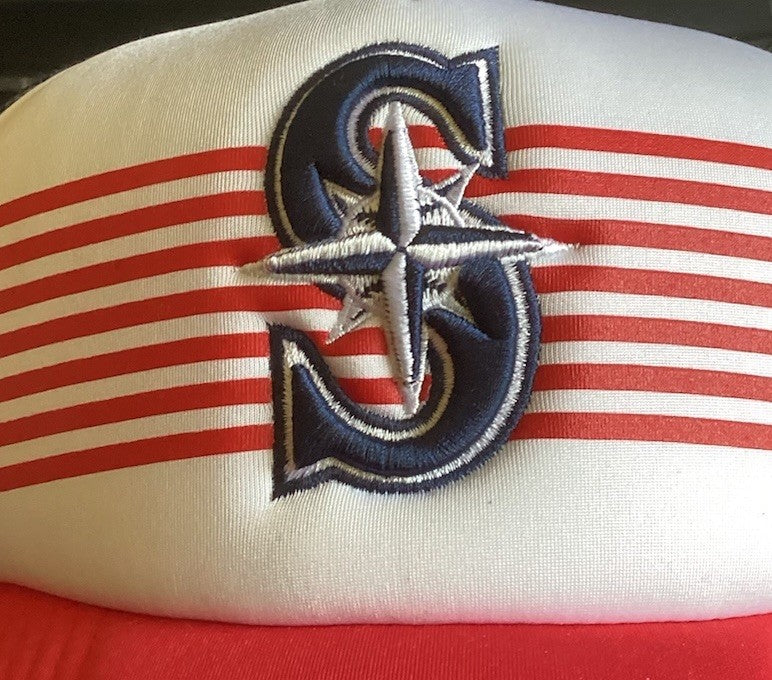 2025 Seattle Mariners SGA 7/4 Cap 4th of July Celebration Patriotic Trucker Hat