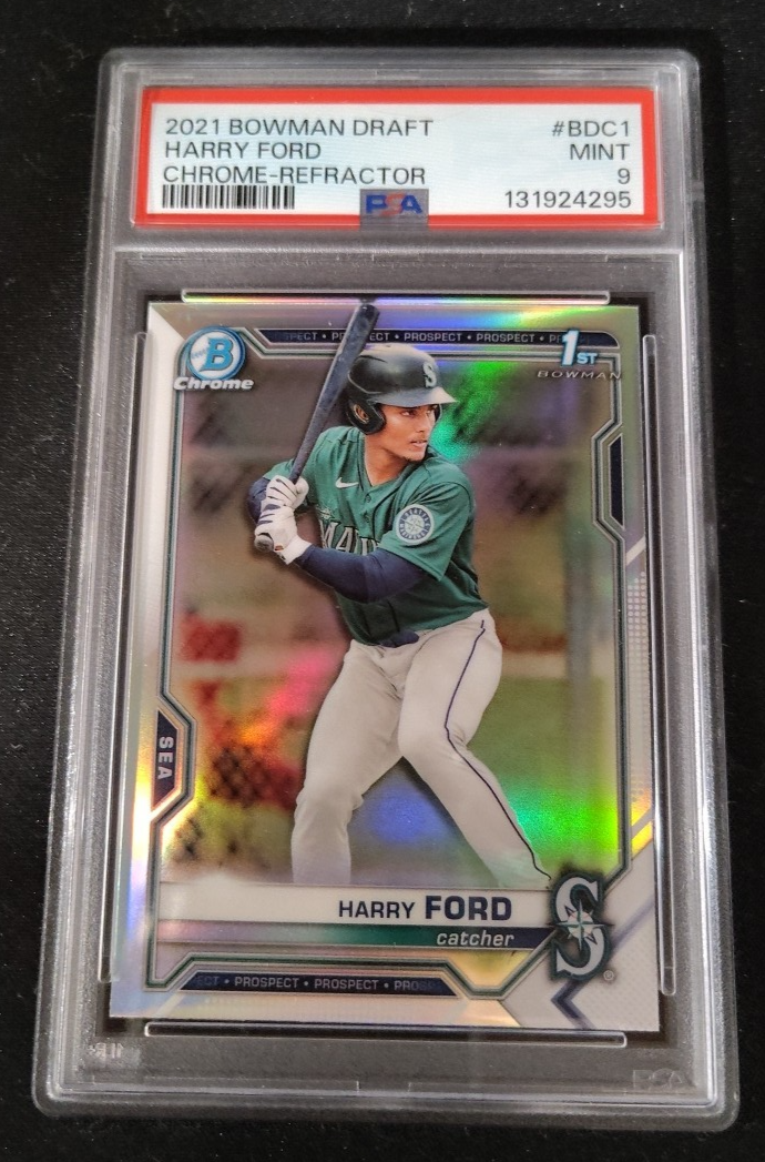 Harry Ford #BDC-1 - 2021 Bowman Draft Chrome Refractor - PSA 9 MINT