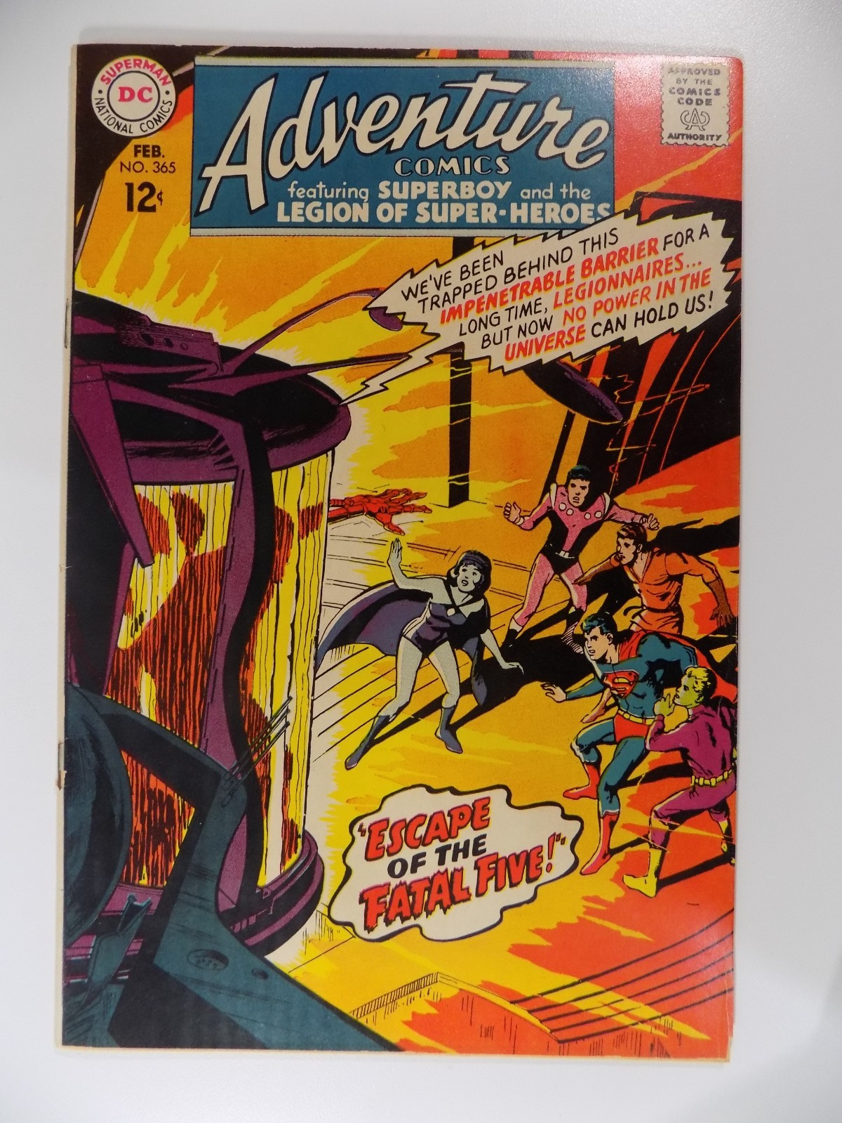 Adventure Comics #365 DC Comic Feb 1968 Very Good 1st Shadow Lass
