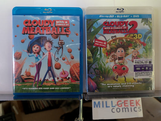 Cloudy with a Chance of Meatballs 1 & 2, 2 Movie Set (Blu-Ray) -JD