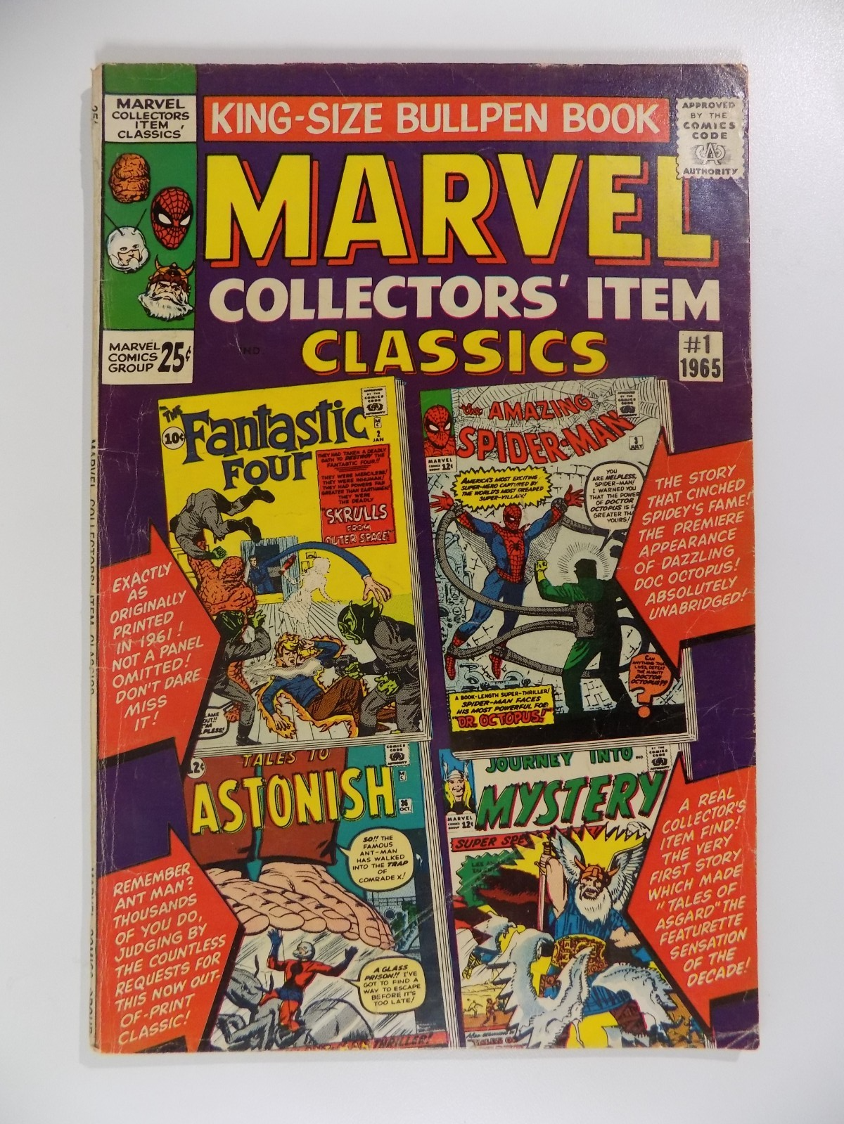 Marvel Collectors' Item Classics #1 Marvel Comic 1965 Very Good