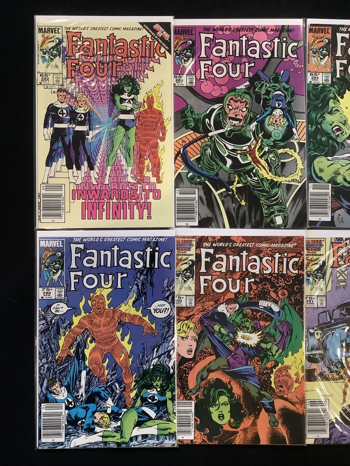 Fantastic Four #282-295 Comic Lot, Marvel, John Byrne, Secret Wars II Tie-in