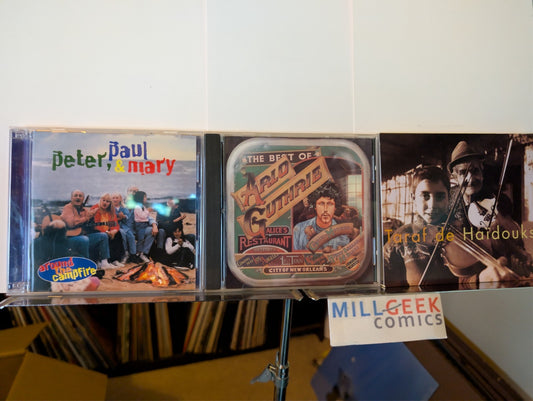 Folk Music 3 CD Lot (Peter Paul & Mary, Arlo Guthrie, Taraf de Haidouks) -JD