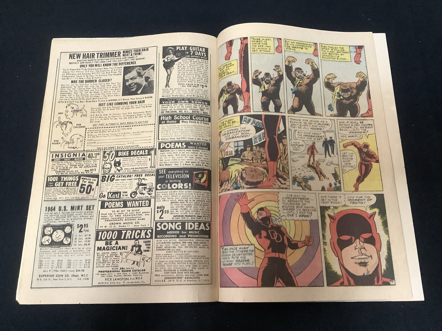Daredevil #11 (1965) VG/F (5.0) 1” SpineSplit, 1.5” Tear Back, 2” Tear Last Page