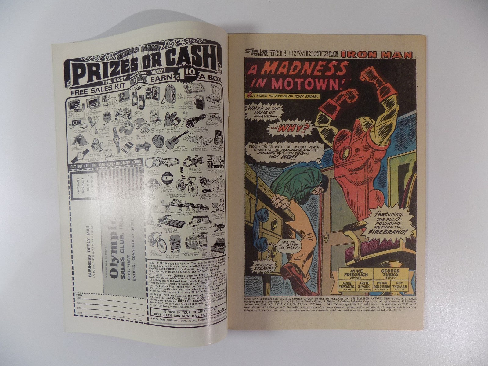 Iron Man #59 Marvel Comic June 1973 Very Fine-