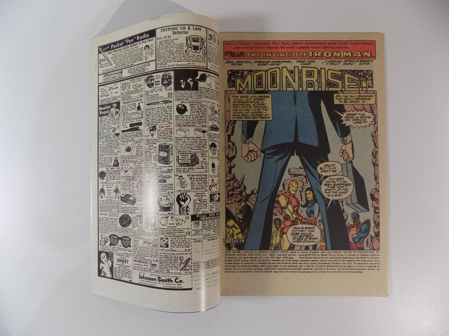 Iron Man #109 Marvel Comic April 1978 Near Mint-