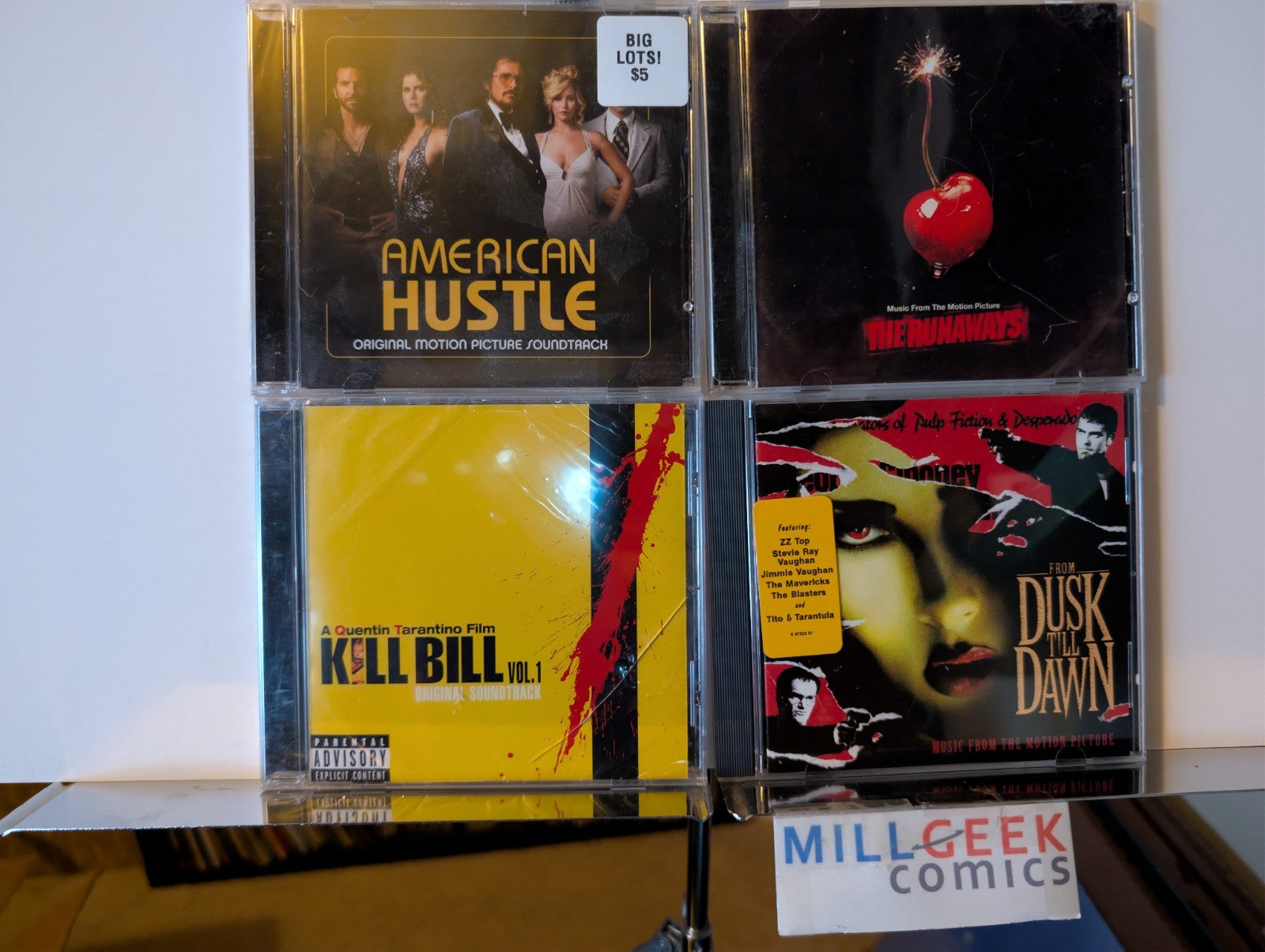 Soundtrack 4 CD Lot (American Hustle, Runaways, Kill Bill 1, From Dusk til.) -JD