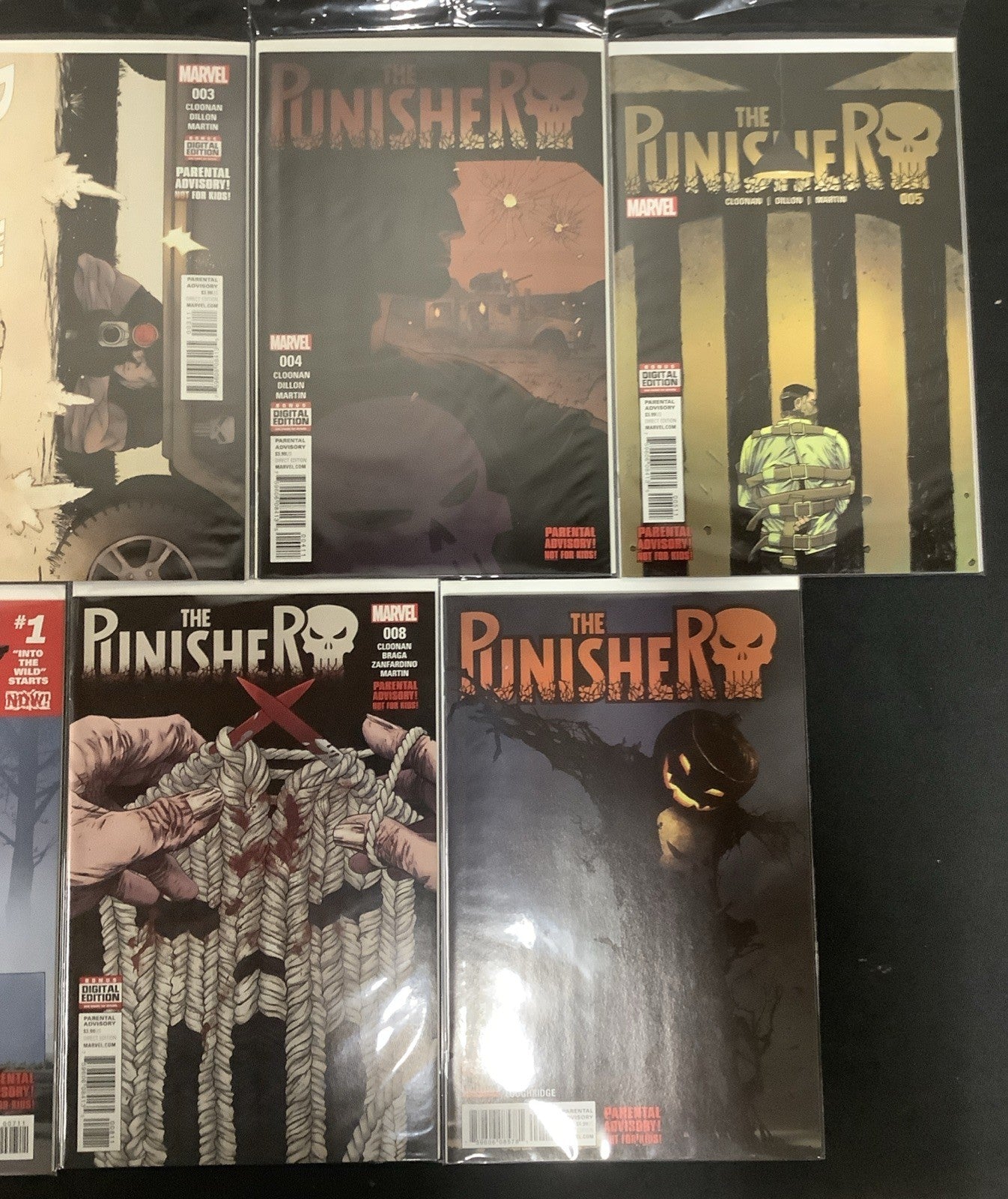 Punisher #1-8 + Annual #1 Comic Lot, Marvel Now! Becky Cloonan/Steve Dillon