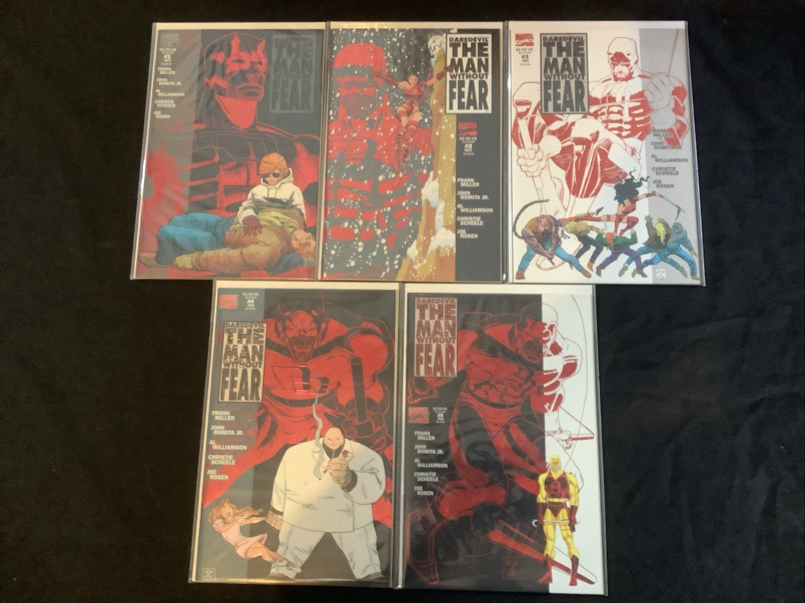 Daredevil the Man Without Fear #1-5 Complete Comic Set, Marvel, Miller/Romita Jr