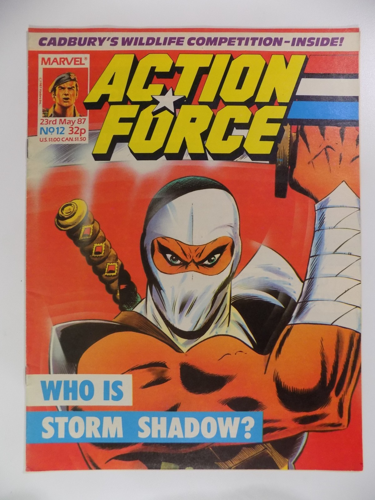 Action Force #12 Marvel UK Comic GI Joe Storm Shadow! May 23rd 1987 VF Very Fine