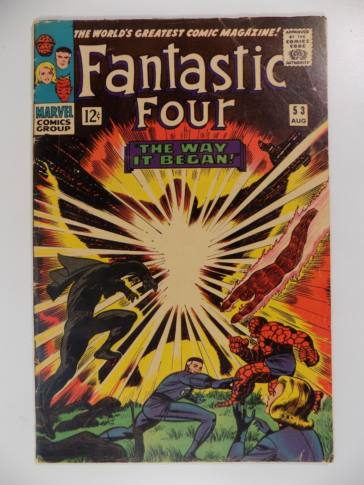 Fantastic Four #53 Marvel Comic August 1966 Fine-