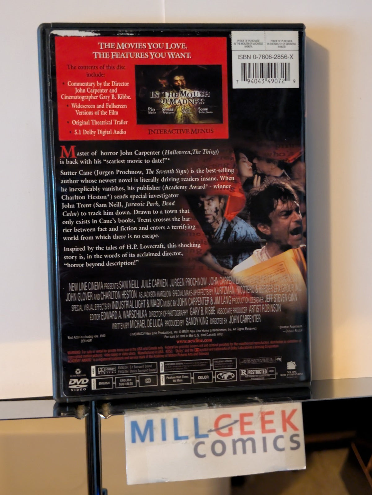 In the Mouth of Madness / Horror Express / Resident Evil Extinction (DVD) -JD