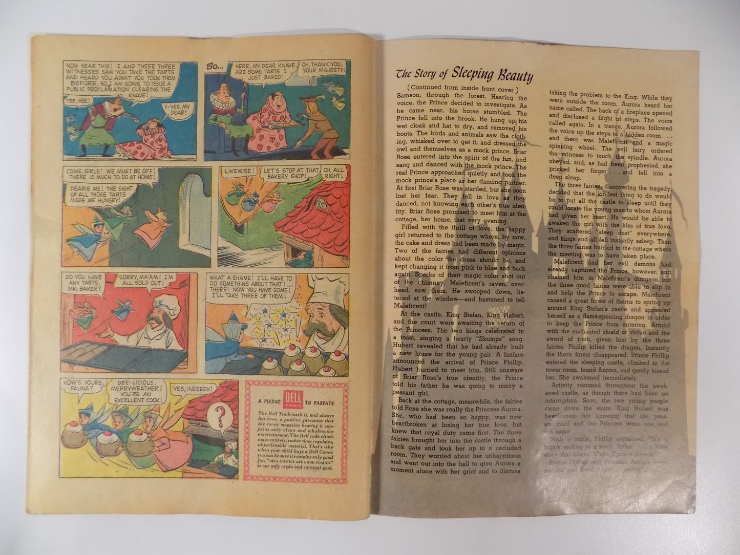 Four Color #984 Sleeping Beauty's Fairy Godmothers Dell Comic 1959 Fine
