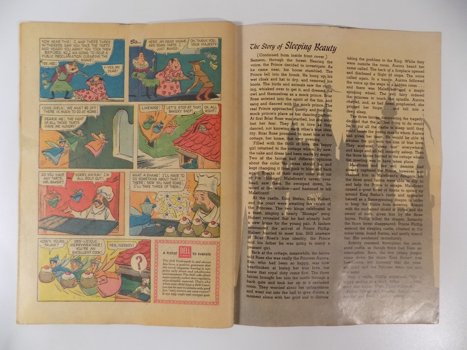 Four Color #984 Sleeping Beauty's Fairy Godmothers Dell Comic 1959 Fine