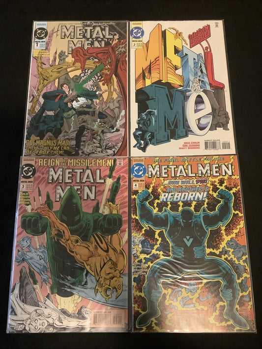 Metal Men #1-4 Complete Comic Mini Series, DC Comics, Carlin/Jurgens, 1994