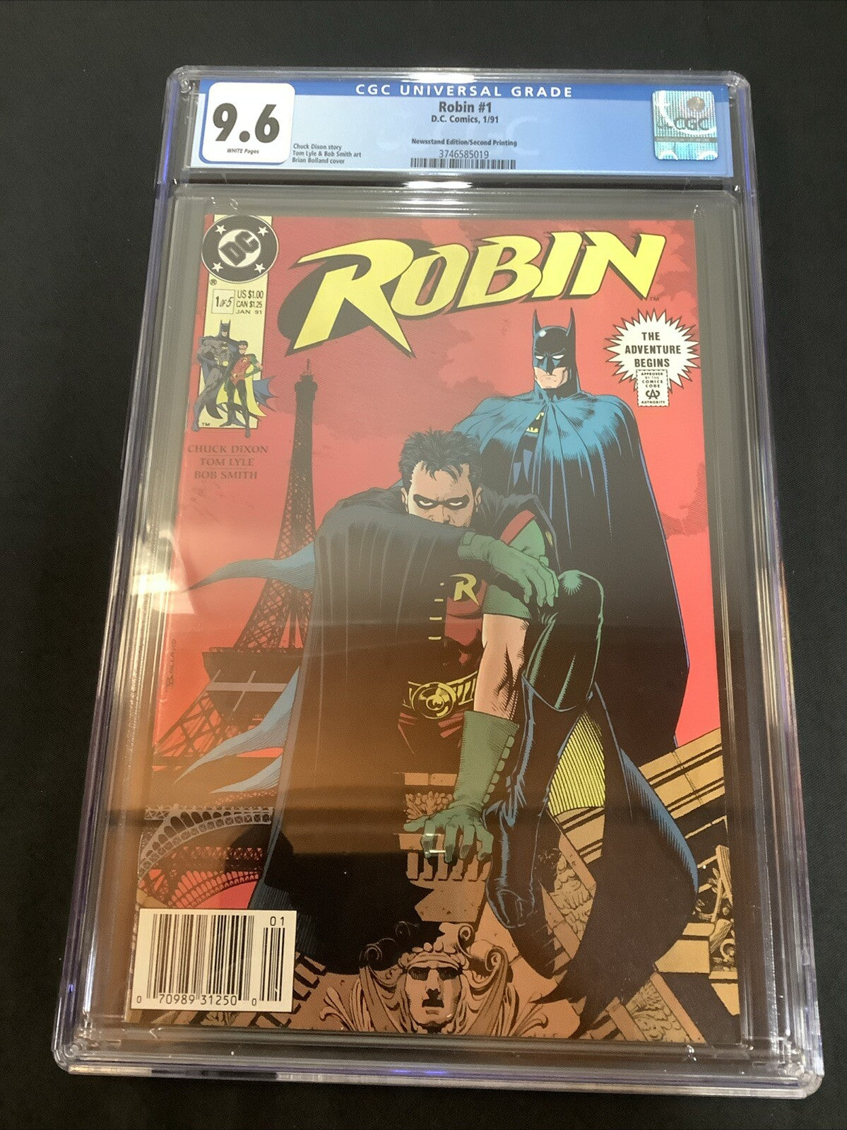 Robin #1 (January 1991) CGC Graded 9.6, White Pages, Newsstand, 2nd Printing