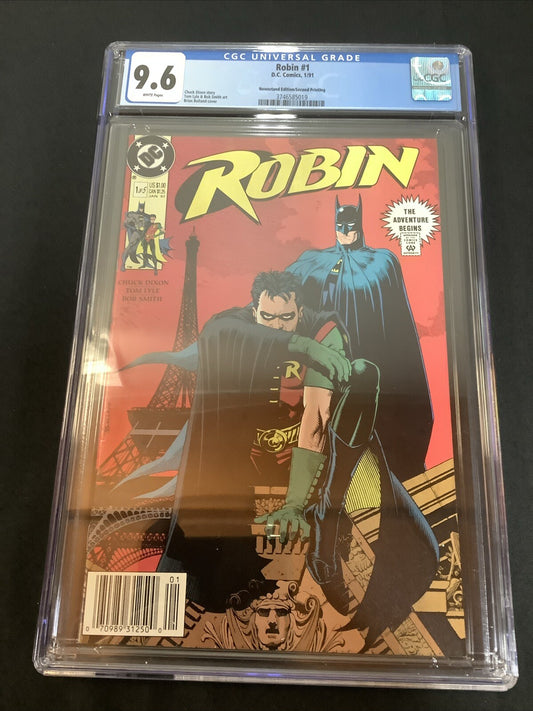 Robin #1 (January 1991) CGC Graded 9.6, White Pages, Newsstand, 2nd Printing