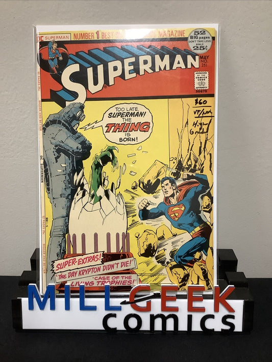 Superman #251 (1972) VF/NM (9.0) Neal Adams Cover Art, Bigger & Better 52 Pages