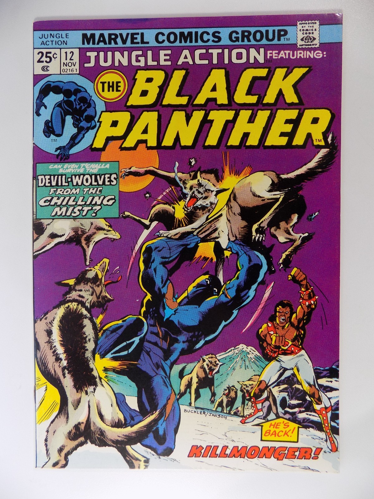 Jungle Action #12 Marvel Comic November 1974 Very Fine+
