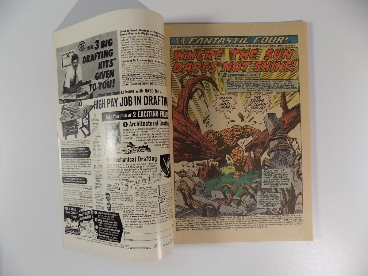 Fantastic Four #127 Marvel Comic October 1972 Very Fine