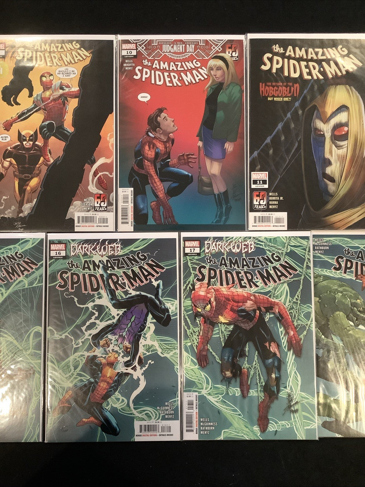 Amazing Spider-Man #7-19 Comic Lot, Marvel Comics, 1st App Hallows Eve, 2022