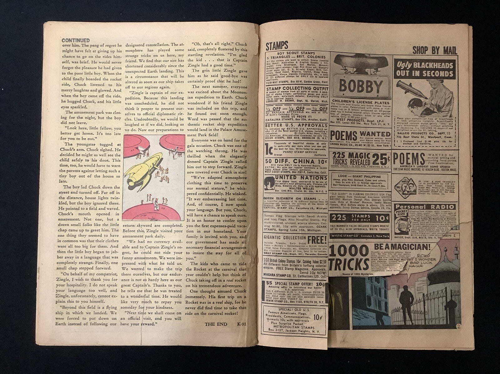 Tales to Astonish #15 (1961) G- (1.8) 5” x 4” Piece Missing Page, 2” Spine Split