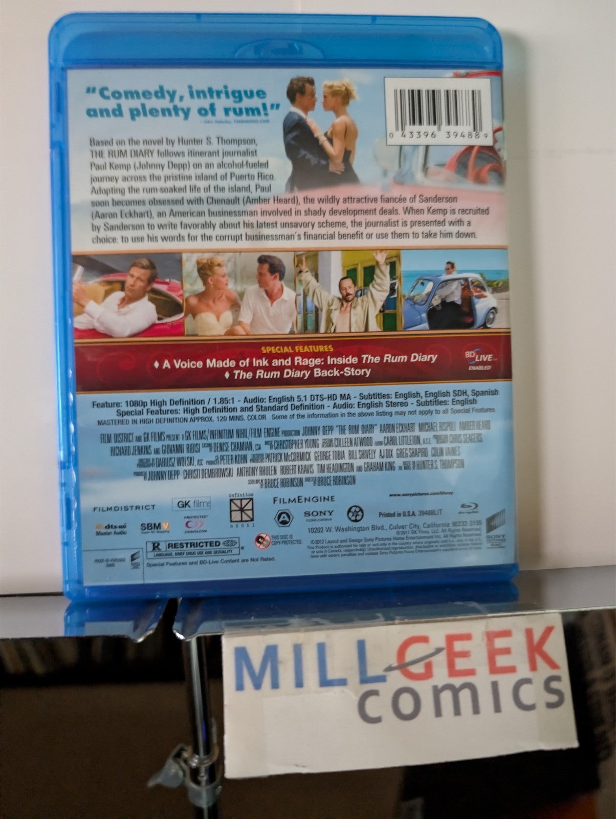 The Rum Diary / Murder on the Orient Express, 2 Movie Set (Blu-Ray) Like New -JD